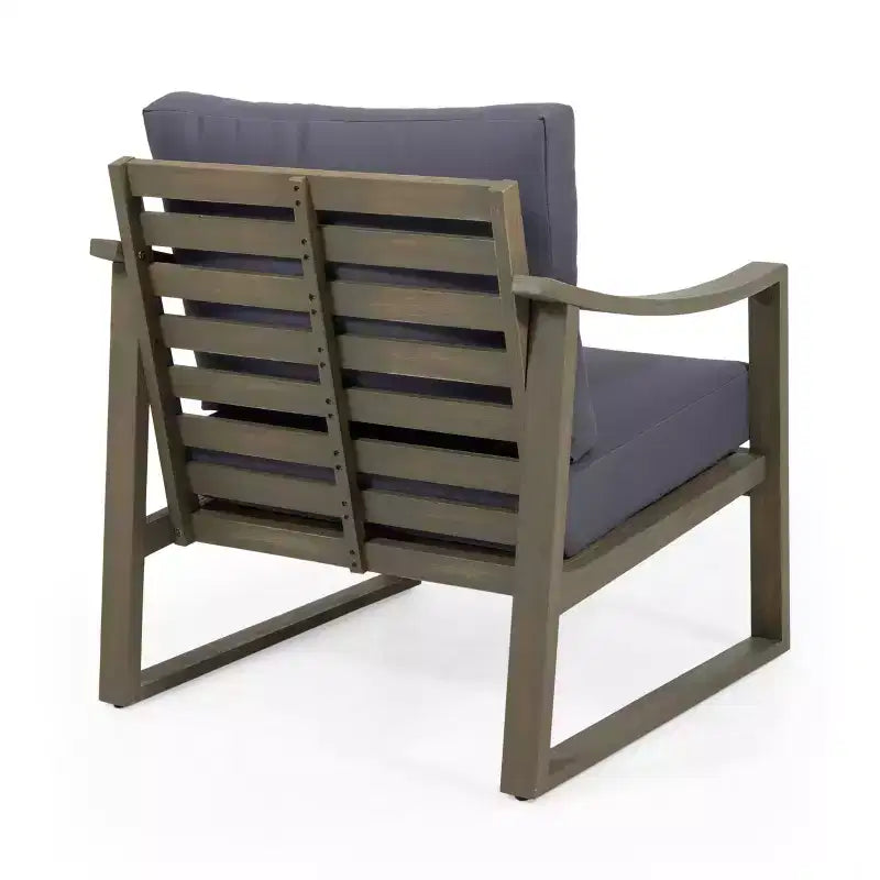 Poltrona da esterno Christopher Knight Home Samwell in legno di acacia con cuscino