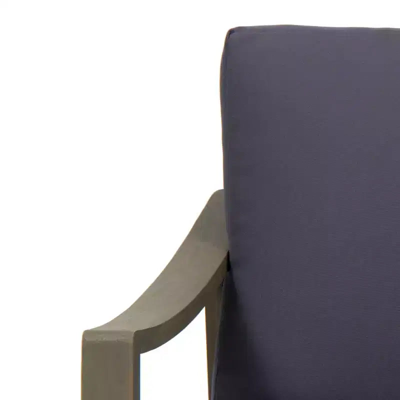 Poltrona da esterno Christopher Knight Home Samwell in legno di acacia con cuscino