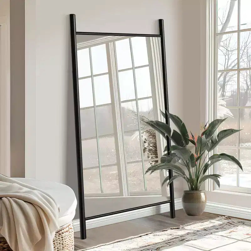 67x28 Classic Arch-Top Full-Body Mirror, White Wood Framed Weather Full-Length Vanity Mirror for Bathroom, Bedroom Entryway, Living/Dressing Room