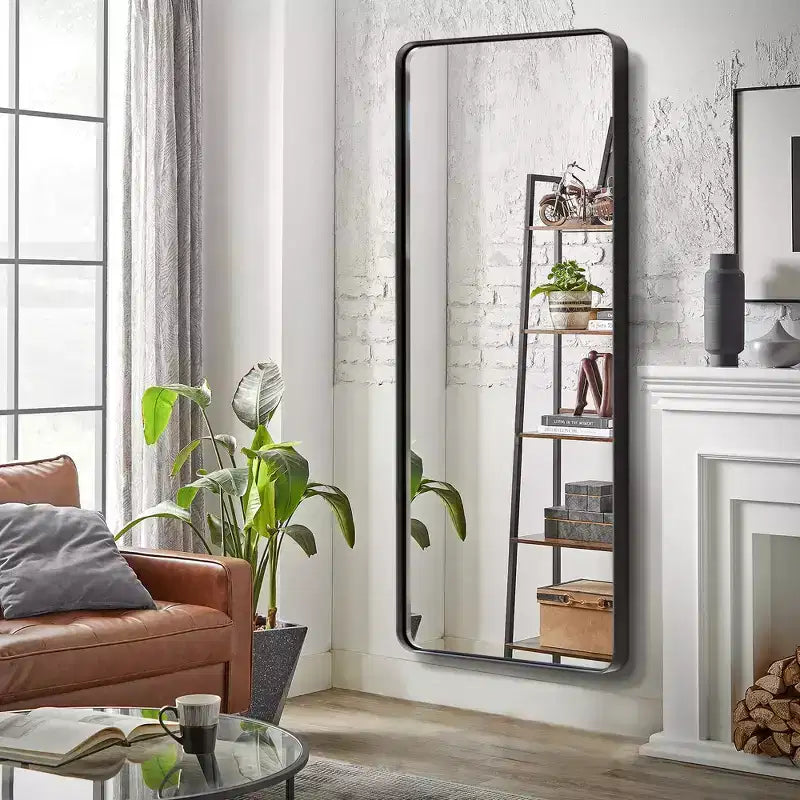 67x28 Classic Arch-Top Full-Body Mirror, White Wood Framed Weather Full-Length Vanity Mirror for Bathroom, Bedroom Entryway, Living/Dressing Room
