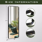 67x28 Classic Arch-Top Full-Body Mirror, White Wood Framed Weather Full-Length Vanity Mirror for Bathroom, Bedroom Entryway, Living/Dressing Room