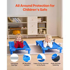 VEVOR Stackable Kiddie Cot,Pack of 6, Portable Toddler Nap Cots, Standard Size 52 L x 23 W Daycare Cots for Kids,Preschool Classroom Daycare Beds