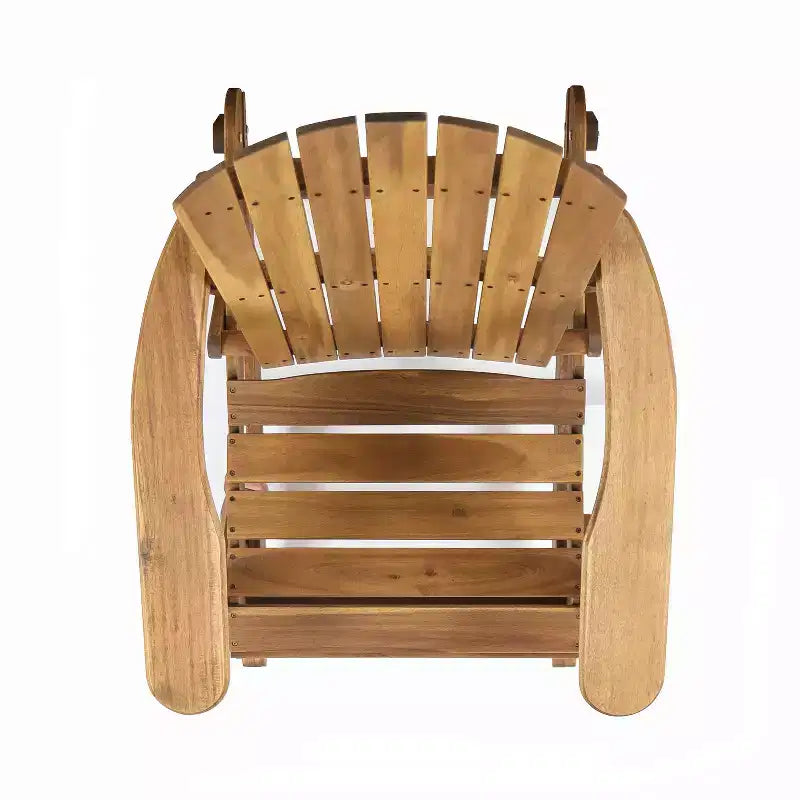 Christopher Knight Home Hermes Outdoor Acacia Wood 5 Piece Adirondack Rocking Chair and Fire Pit Set