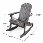 Christopher Knight Home Hermes Outdoor Acacia Wood 5 Piece Adirondack Rocking Chair and Fire Pit Set