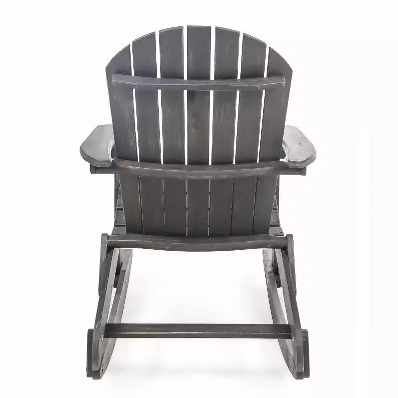 Christopher Knight Home Hermes Outdoor Acacia Wood 5 Piece Adirondack Rocking Chair and Fire Pit Set