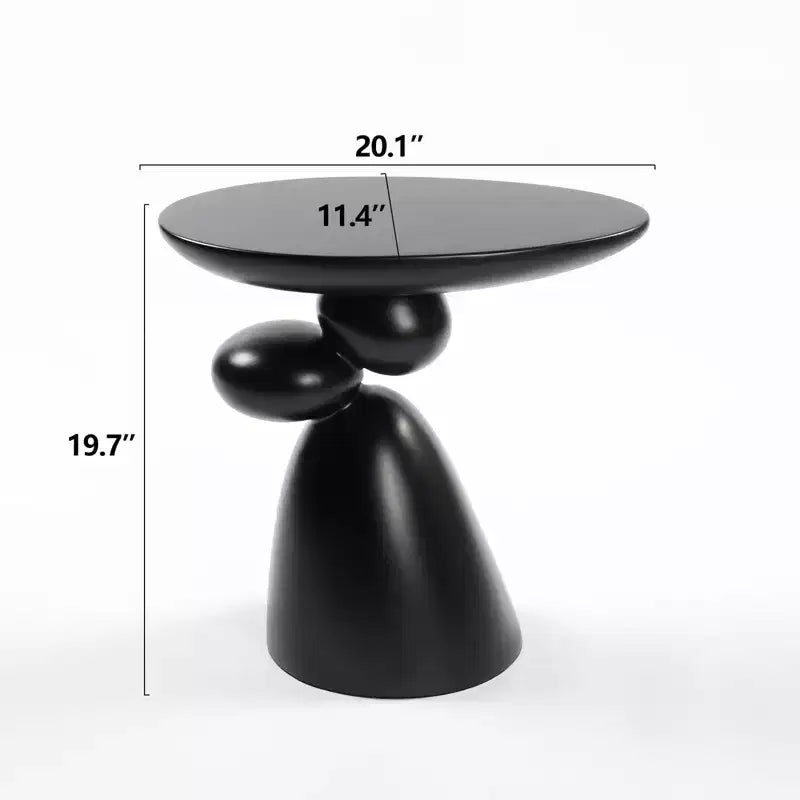 MAYEERTY Tavolino Moderno, Tavolino d'Appoggio in Fibra di Vetro con Decorazione, per Soggiorno, Camera da Letto, Camera degli Ospiti