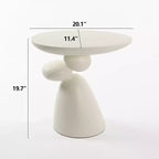 MAYEERTY Tavolino Moderno, Tavolino d'Appoggio in Fibra di Vetro con Decorazione, per Soggiorno, Camera da Letto, Camera degli Ospiti