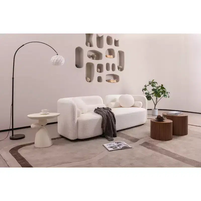 MAYEERTY Tavolino Moderno, Tavolino d'Appoggio in Fibra di Vetro con Decorazione, per Soggiorno, Camera da Letto, Camera degli Ospiti