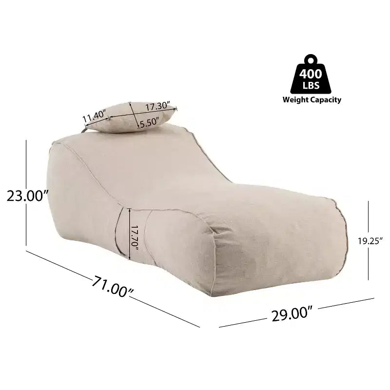 Christopher Knight Home Maeve Outdoor Modern Versatile Bean Bag Lounge Chair with a Pillow ( Set of 2)