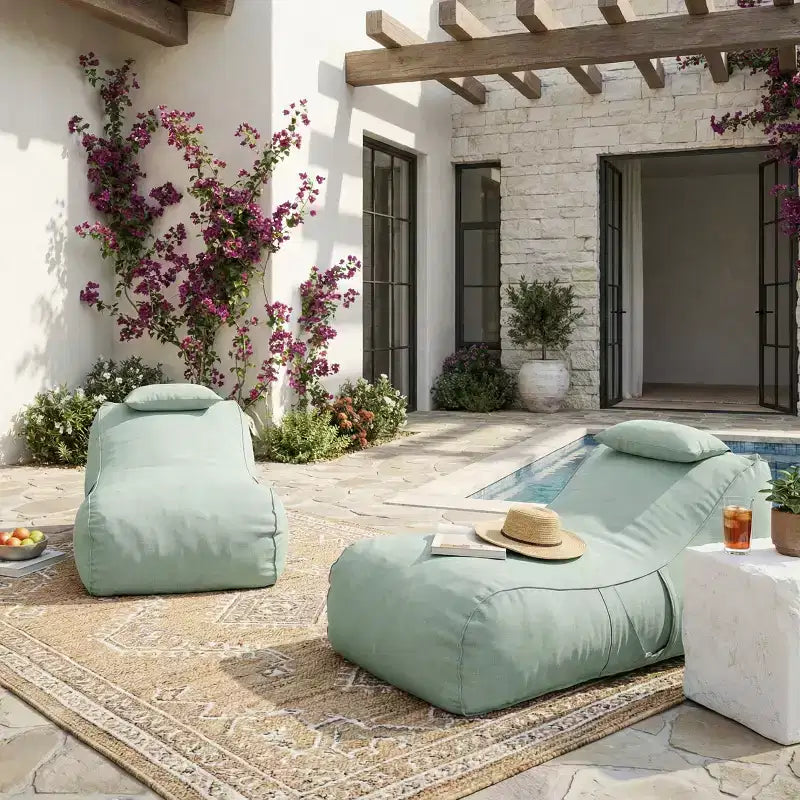Christopher Knight Home Maeve, Sedia a Sacco da Esterno Moderna e Versatile con Cuscino (Set da 2)