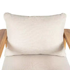 Christopher Knight Home Kari Poltrona da club da esterno in legno di acacia a doghe con cuscini resistenti all'acqua, Beige/Teak chiaro