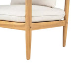 Christopher Knight Home Kari Poltrona da club da esterno in legno di acacia a doghe con cuscini resistenti all'acqua, Beige/Teak chiaro