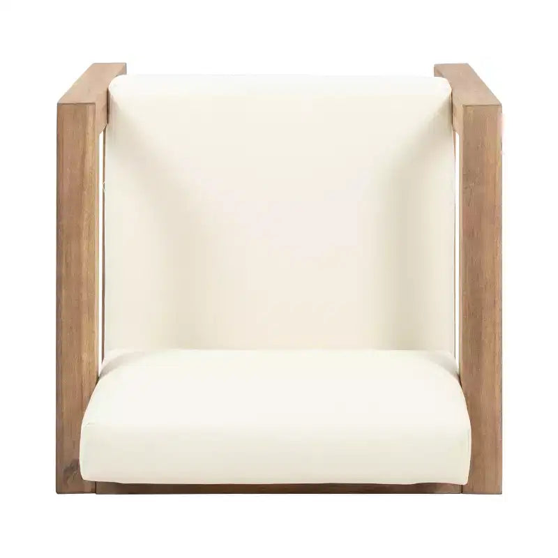Christopher Knight Home Genser Outdoor Acacia Wood Club Chair with Water-Resistant Cushions