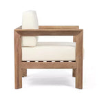 Christopher Knight Home Genser Outdoor Acacia Wood Club Chair with Water-Resistant Cushions