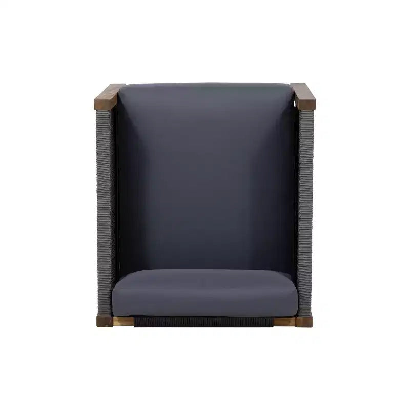 Christopher Knight Home Laurel Outdoor Acacia Wood and Rope Club Chair with Cushions