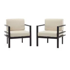 Christopher Knight Home Adair Modern Outdoor Aluminum Upholstered Club Chair, Beige