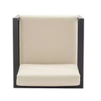 Christopher Knight Home Adair Modern Outdoor Aluminum Upholstered Club Chair, Beige