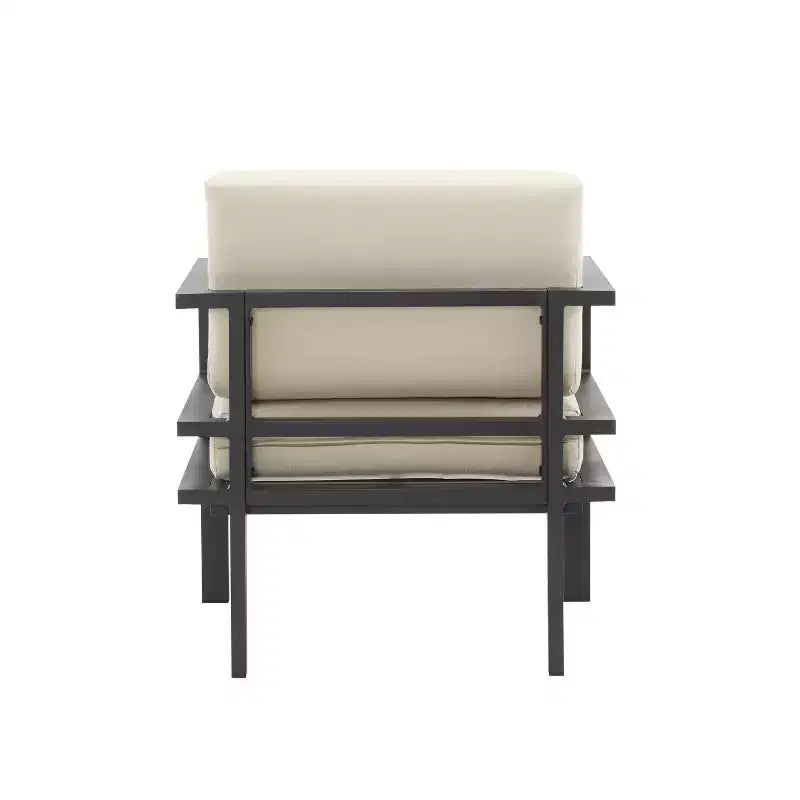 Christopher Knight Home Adair Modern Outdoor Aluminum Upholstered Club Chair, Beige
