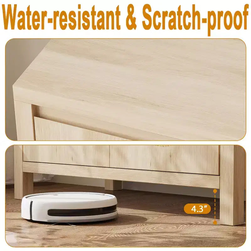 Credenza moderna con ripiano regolabile, ante in vetro, piccolo mobile console con contenitore, per soggiorno, sala da pranzo