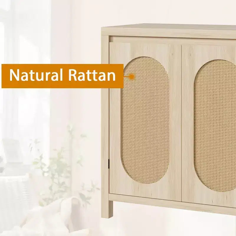 Credenza moderna con ripiano regolabile, ante in vetro, piccolo mobile console con contenitore, per soggiorno, sala da pranzo