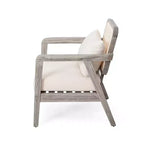 Christopher Knight Home Terry Patio Rustico Sedia Club in Legno di Acacia con Cuscini Idrorepellenti