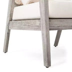 Christopher Knight Home Terry Patio Rustico Sedia Club in Legno di Acacia con Cuscini Idrorepellenti
