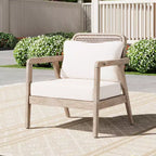 Christopher Knight Home Terry Patio Rustic Acacia Wood Club Chair with Water Resistant Cushions