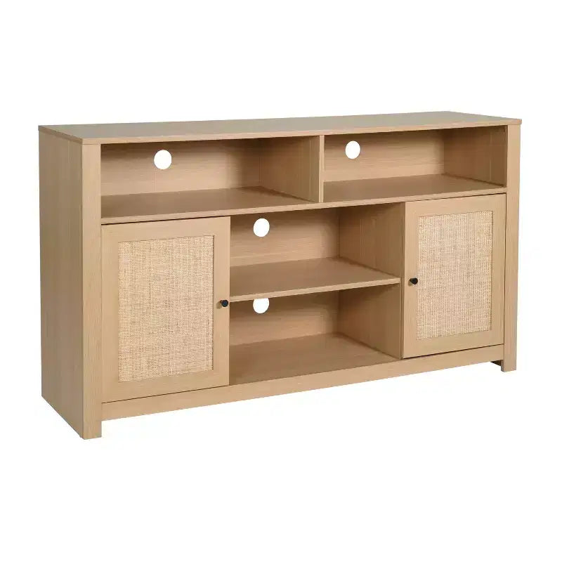 Flash Furniture Malaki Mid-Century Modern Buffet Sideboard with 2 Soft Close Doors and Adjustable Center Shelf, TV Stand for up to 65 TV's
