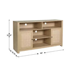 Flash Furniture Malaki Mid-Century Modern Buffet Sideboard with 2 Soft Close Doors and Adjustable Center Shelf, TV Stand for up to 65 TV's