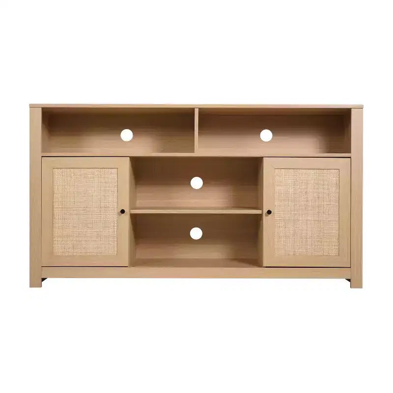 Flash Furniture Malaki Mid-Century Modern Buffet Sideboard with 2 Soft Close Doors and Adjustable Center Shelf, TV Stand for up to 65 TV's