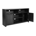 Flash Furniture Malaki Mid-Century Modern Buffet Sideboard with 2 Soft Close Doors and Adjustable Center Shelf, TV Stand for up to 65 TV's