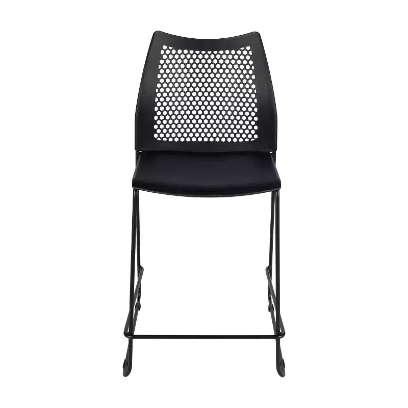 Flash Furniture 3 Pack Hercules Stackable Counter Stool with Air-Vent Back and Powder Coated Sled Base