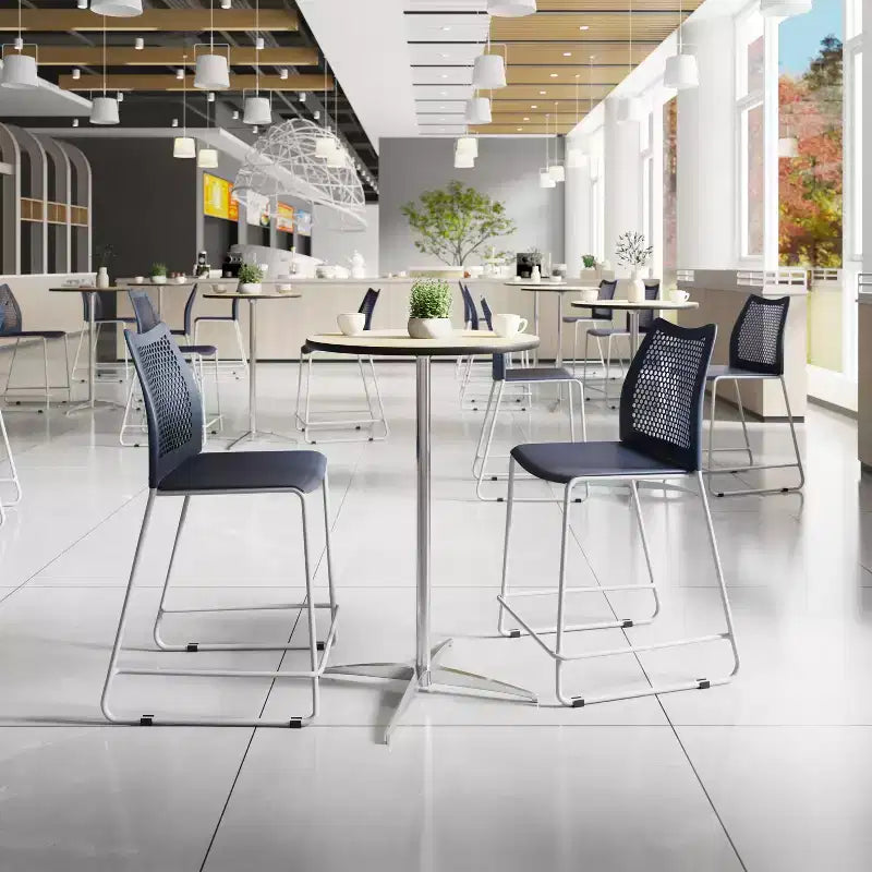 Flash Furniture 3 Pack Hercules Stackable Counter Stool with Air-Vent Back and Powder Coated Sled Base