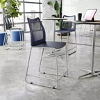 Flash Furniture 3 Pack Hercules Stackable Counter Stool with Air-Vent Back and Powder Coated Sled Base