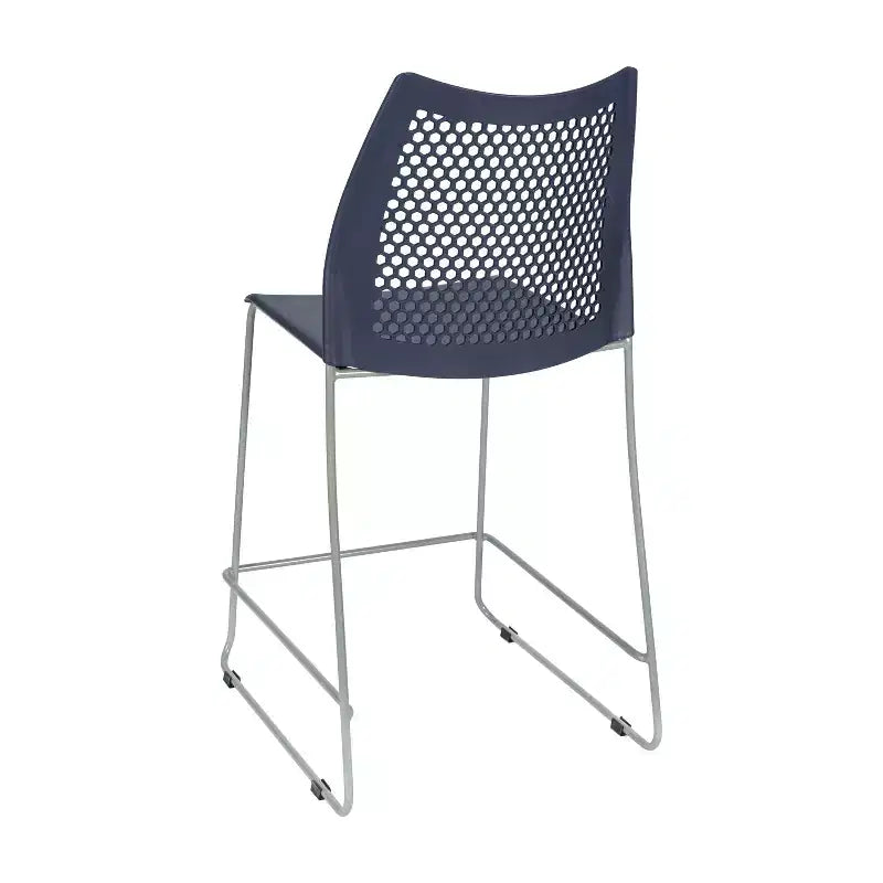 Flash Furniture 3 Pack Hercules Stackable Counter Stool with Air-Vent Back and Powder Coated Sled Base