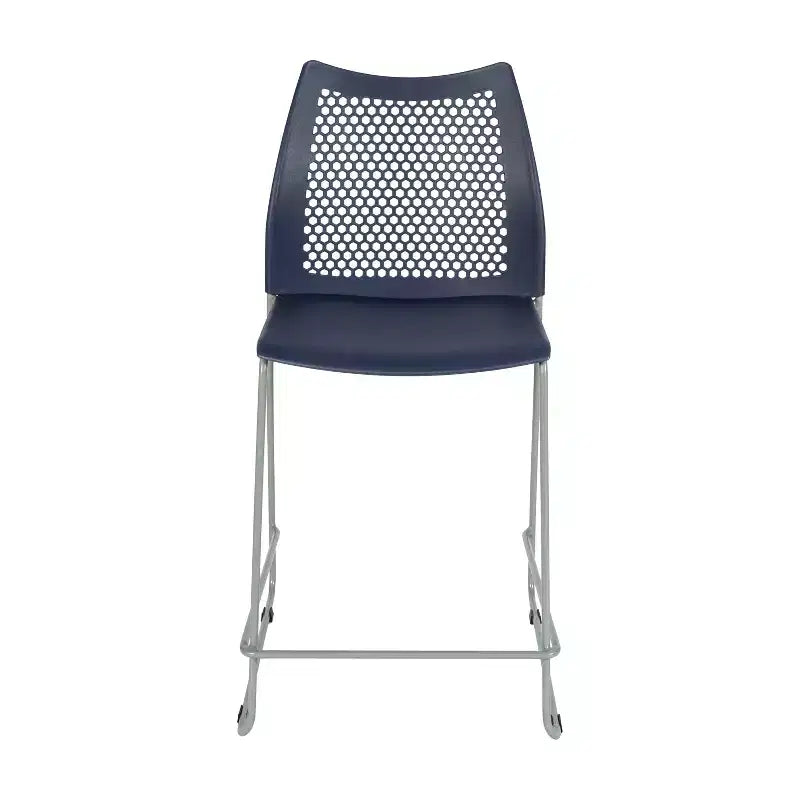 Flash Furniture 3 Pack Hercules Stackable Counter Stool with Air-Vent Back and Powder Coated Sled Base