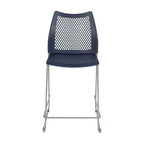 Flash Furniture 3 Pack Hercules Stackable Counter Stool with Air-Vent Back and Powder Coated Sled Base