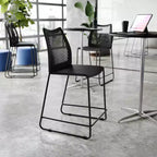 Flash Furniture 3 Pack Hercules Stackable Counter Stool with Air-Vent Back and Powder Coated Sled Base