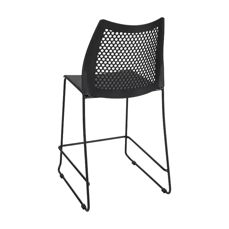 Flash Furniture 3 Pack Hercules Stackable Counter Stool with Air-Vent Back and Powder Coated Sled Base