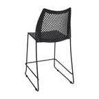Flash Furniture 3 Pack Hercules Stackable Counter Stool with Air-Vent Back and Powder Coated Sled Base
