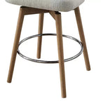 Jennifer Taylor Home Tomlin Sgabelli da bancone girevoli imbottiti in Boucle bianco sporco, 26,5", set da 2