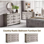 Cassettiera rustica da 55", comò a 6 cassetti, con texture naturale, con maniglia in metallo, per soggiorno, ingresso