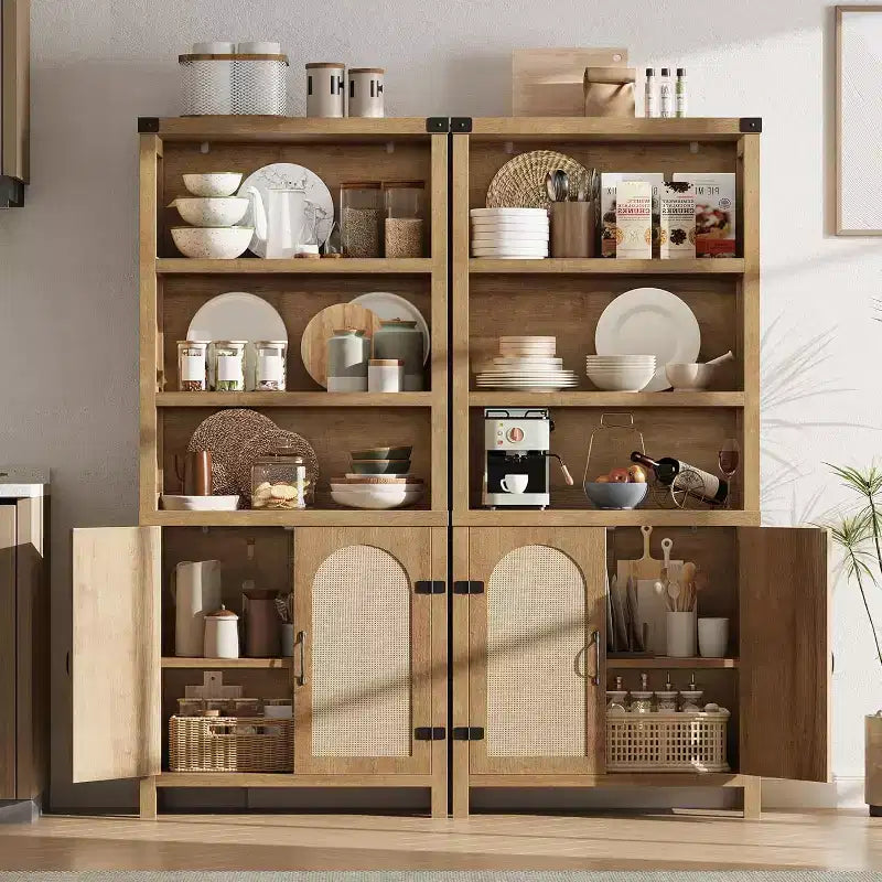5 Tier Storage Cabinet, Tall Bookshelf, Bookcases and Bookshelves with Doors, 5 Tier Storage Cabinet for Home, Office, Living Room
