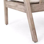 Christopher Knight Home Terry Patio Sedie a sdraio rustiche in legno di acacia con cuscini resistenti all'acqua (set da 2)