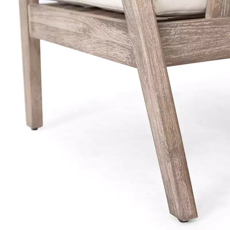 Christopher Knight Home Terry Patio Sedie a sdraio rustiche in legno di acacia con cuscini resistenti all'acqua (set da 2)