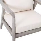 Christopher Knight Home Terry Patio Sedie a sdraio rustiche in legno di acacia con cuscini resistenti all'acqua (set da 2)