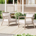 Christopher Knight Home Terry Patio Sedie a sdraio rustiche in legno di acacia con cuscini resistenti all'acqua (set da 2)