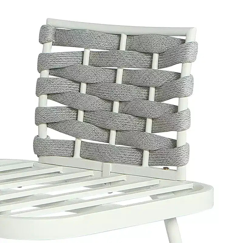 Christopher Knight Home Barbara sedie a sdraio moderne da esterno in metallo e corda (set da 2)