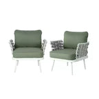 Christopher Knight Home Barbara sedie a sdraio moderne da esterno in metallo e corda (set da 2)