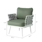 Christopher Knight Home Barbara sedie a sdraio moderne da esterno in metallo e corda (set da 2)